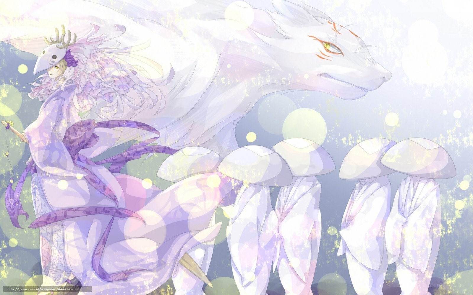 Anime girl with white dragon