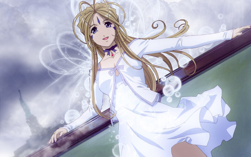 anime girl with white dress