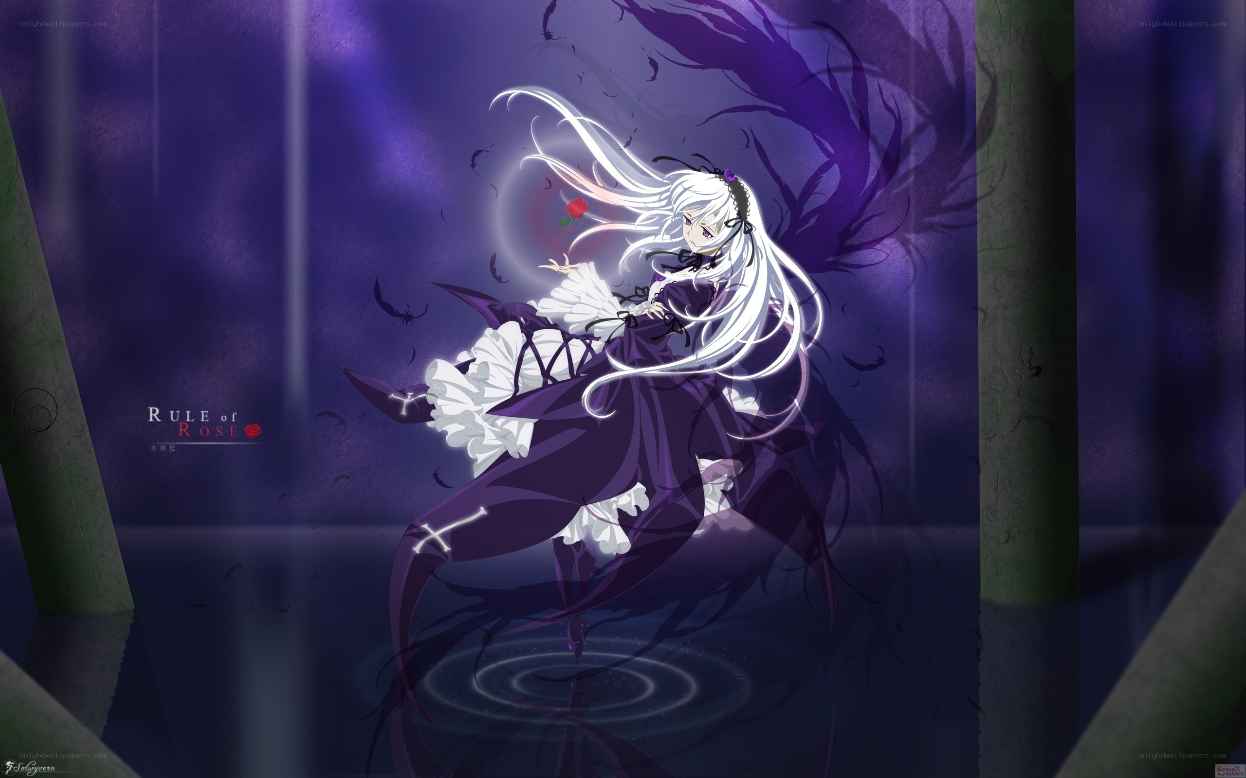 Anime girl with white hair