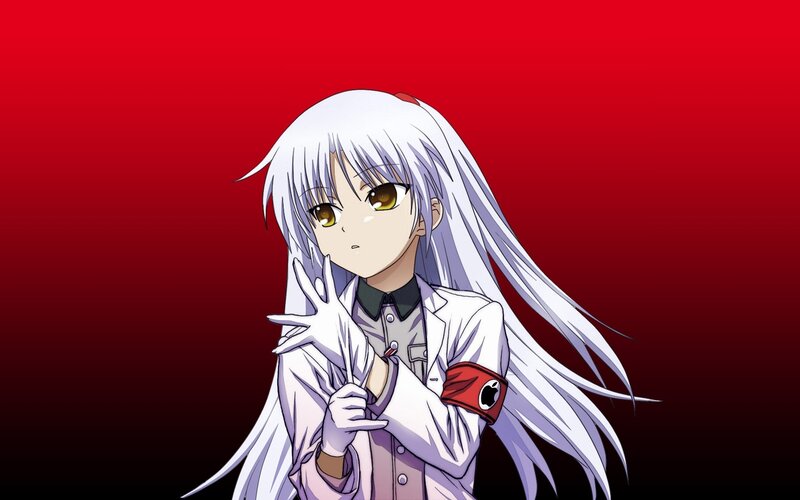 anime girl with white hair