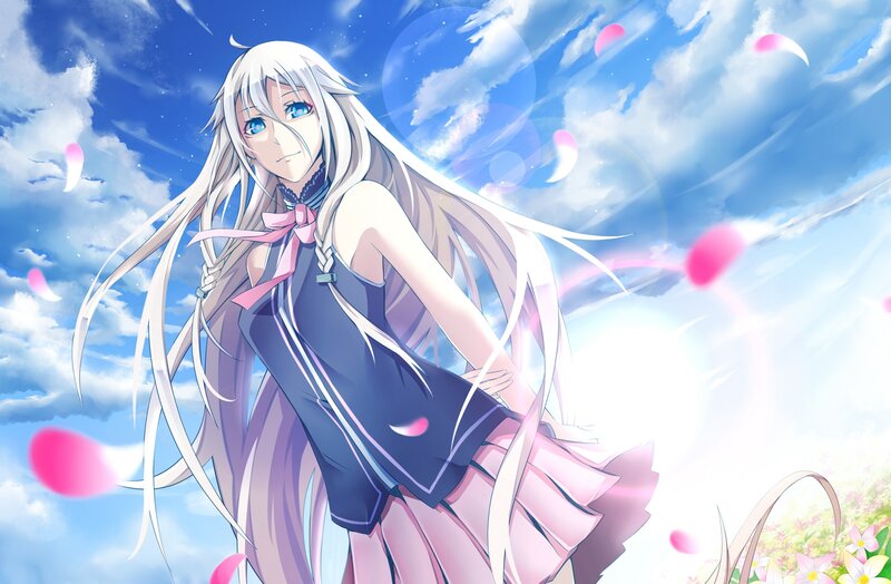 Anime girl with white hair