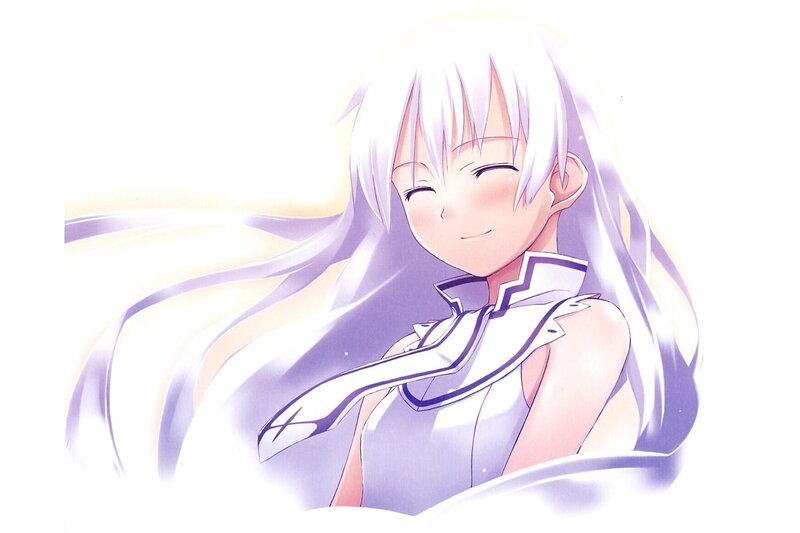 anime girl with white hair