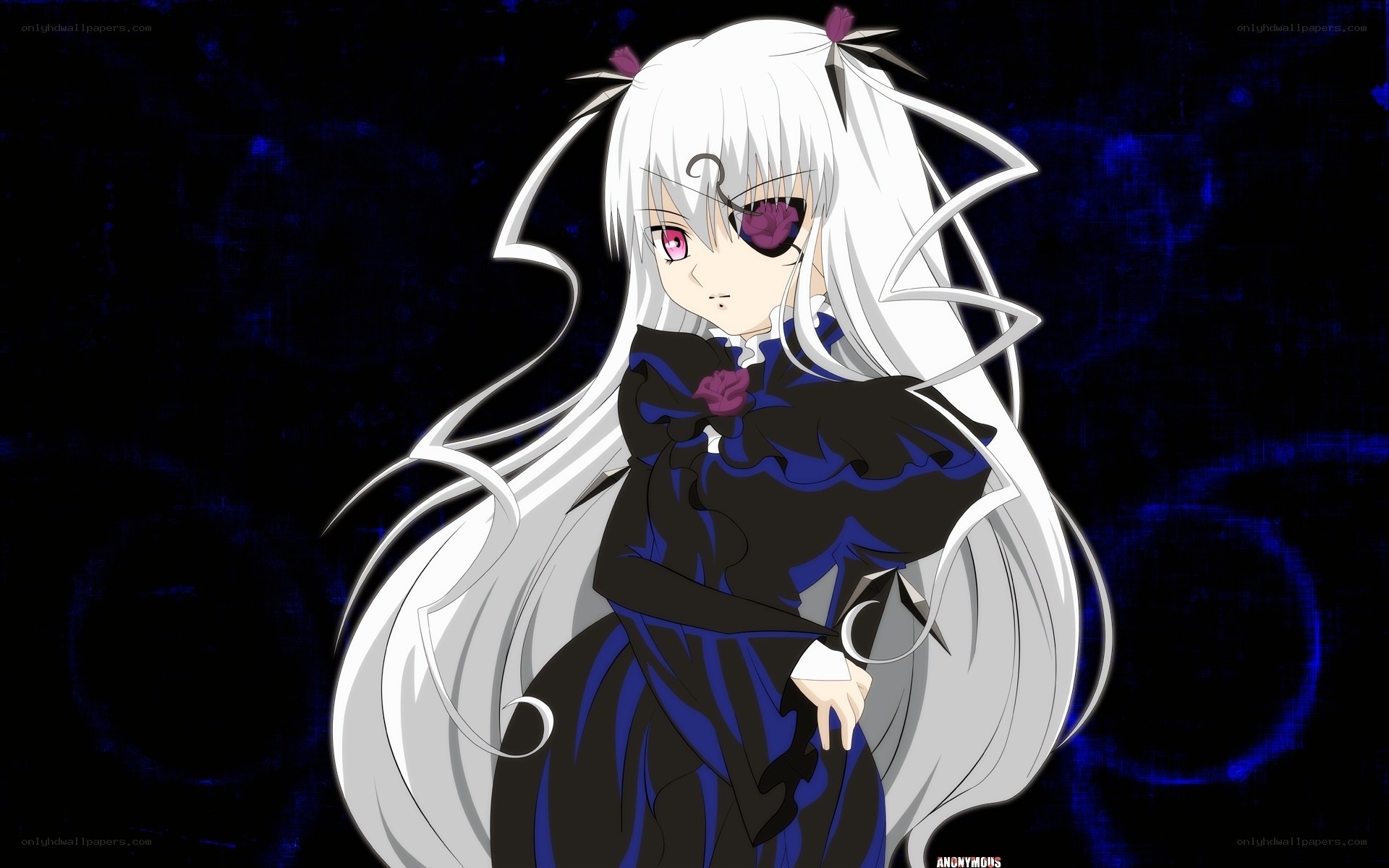 anime girl with white hair