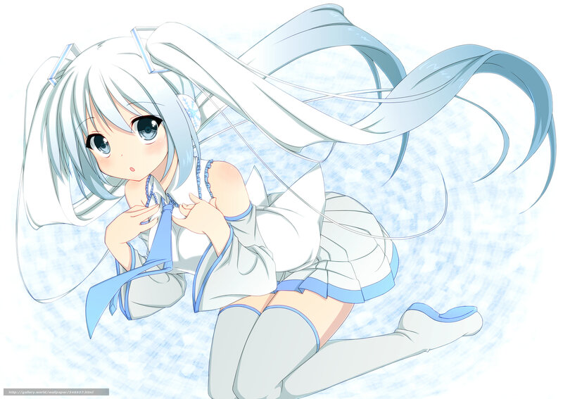 anime girl with white hair