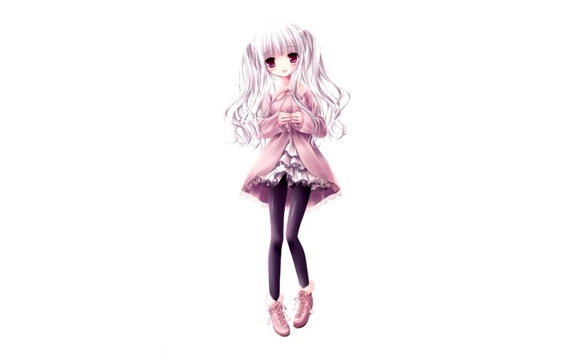anime girl with white hair