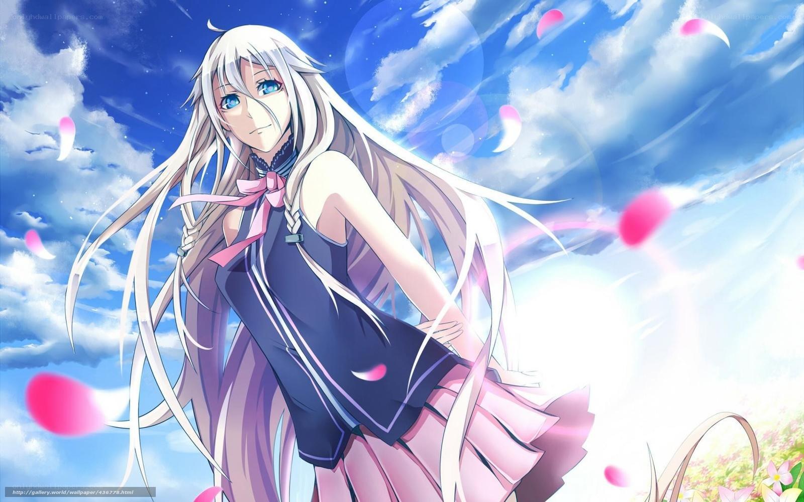 Anime girl with white hair