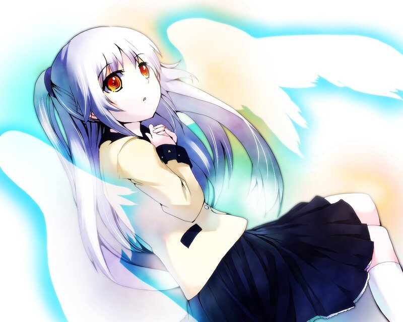 anime girl with white hair
