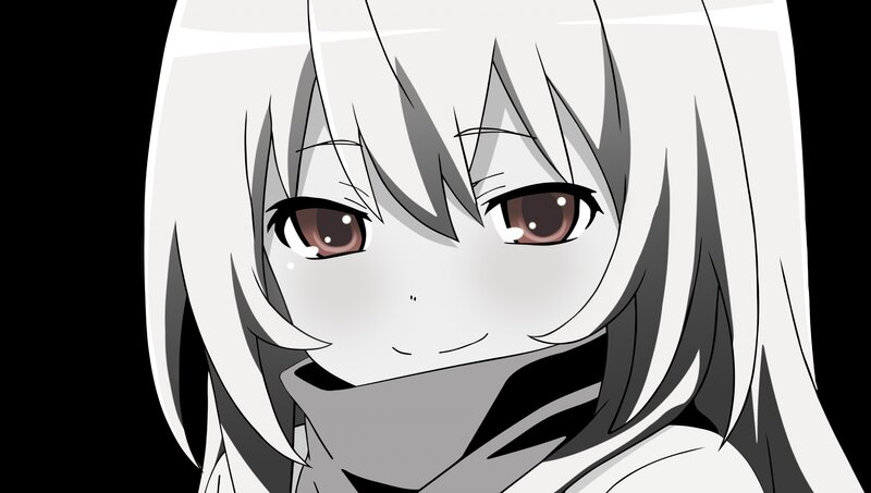 anime girl with white hair