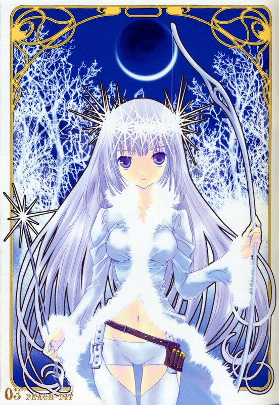 Anime Girl with White Hair — Blue, Dramatic, Night, Manga