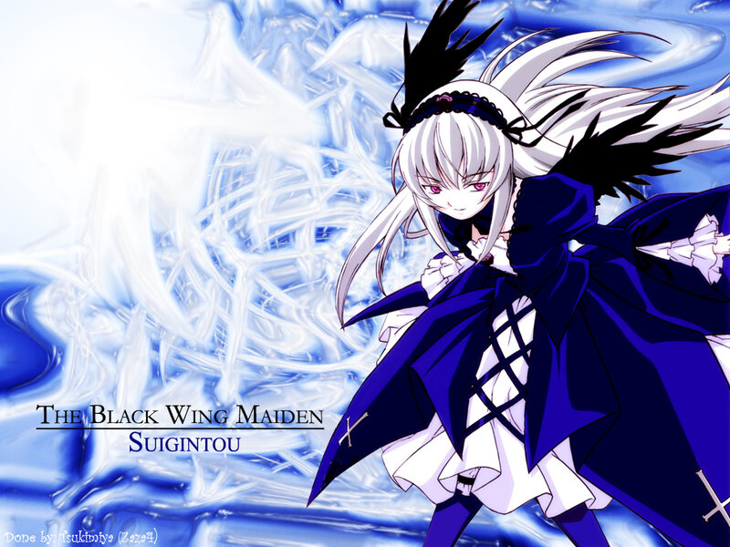 Anime Girl with White Hair — Blue, Dramatic, White Hair