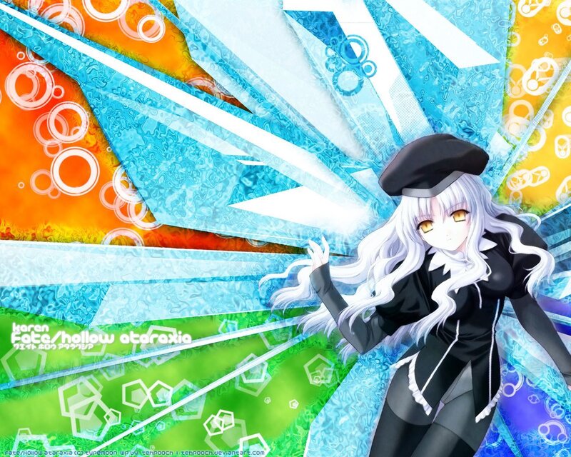 Anime Girl with White Hair — Blue, Dynamic
