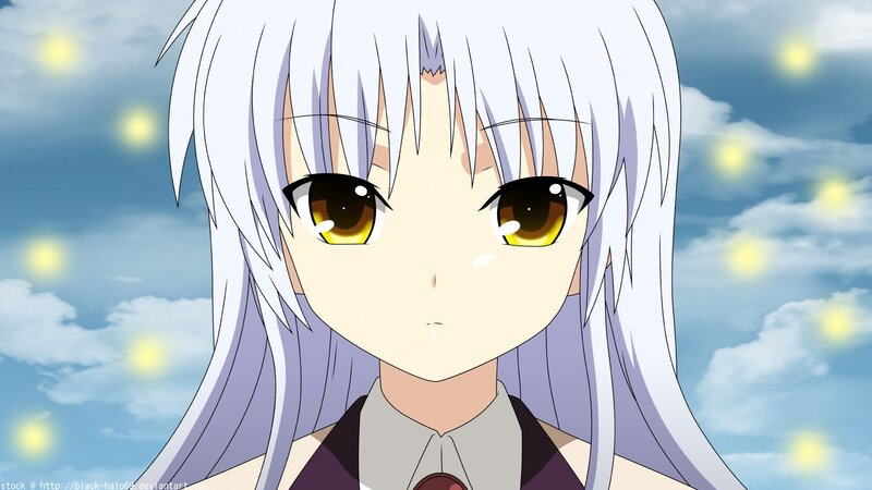 Anime Girl with White Hair — Calm, Afternoon, Eyes