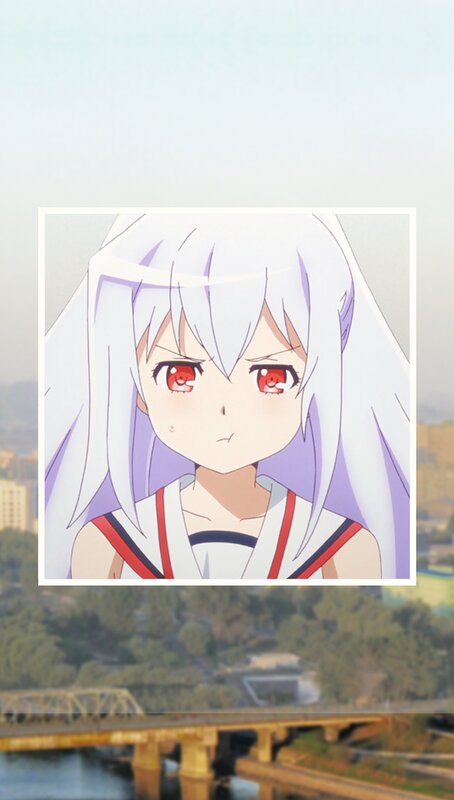 Anime Girl with White Hair — Calm, Afternoon, Sailor Uniform