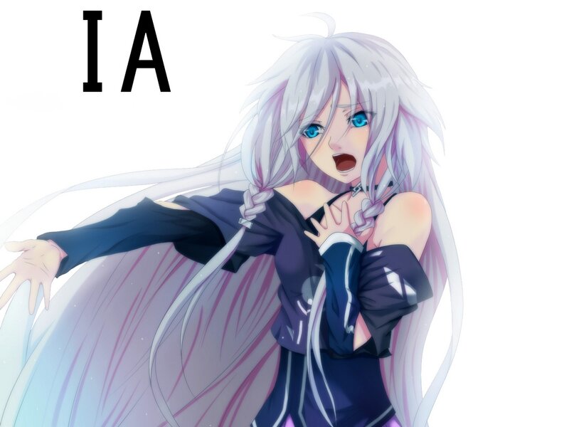 Anime Girl with White Hair — Dramatic, Long Hair