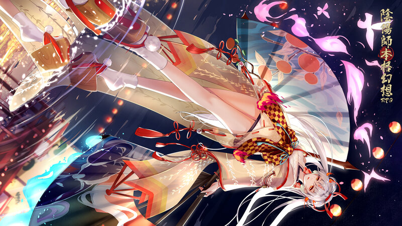 Anime Girl with White Hair — Dramatic, Night, Digital Art, Fan