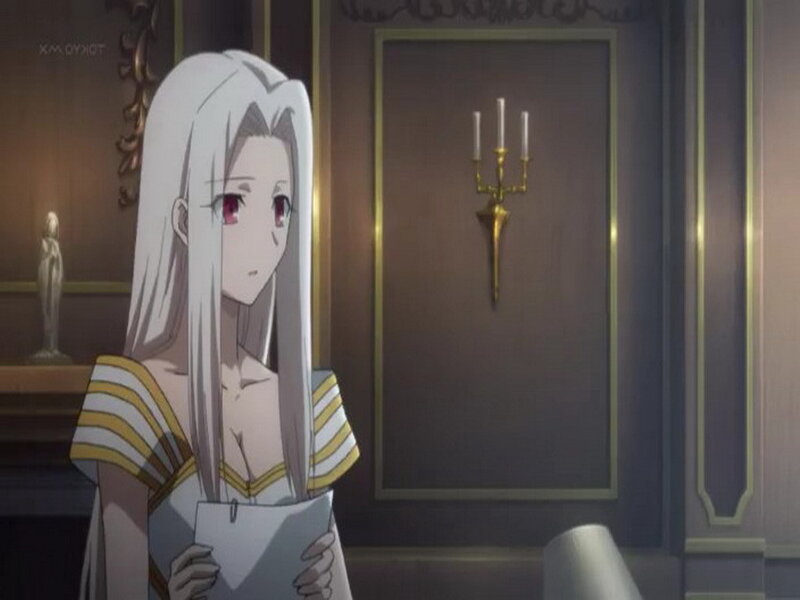 Anime Girl with White Hair — Dramatic, Paper