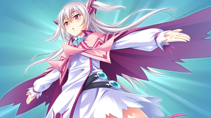 Anime Girl with White Hair — Dramatic, White Hair, Pink Outfit
