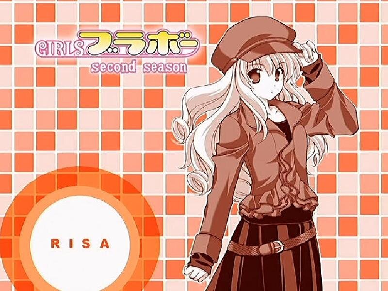 Anime Girl with White Hair — Orange, Playful