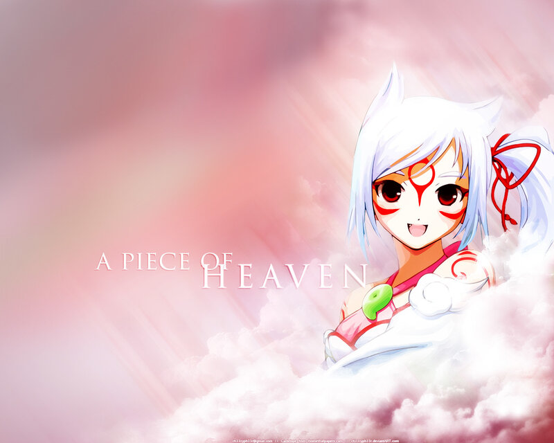 Anime Girl with White Hair — Pink, Serene