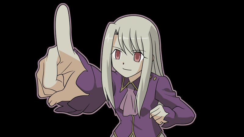 Anime Girl with White Hair — Purple, Confident