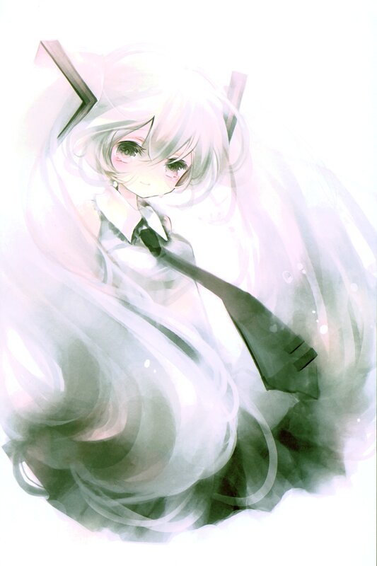 Anime Girl with White Hair — Serene, Digital Art, School Uniform