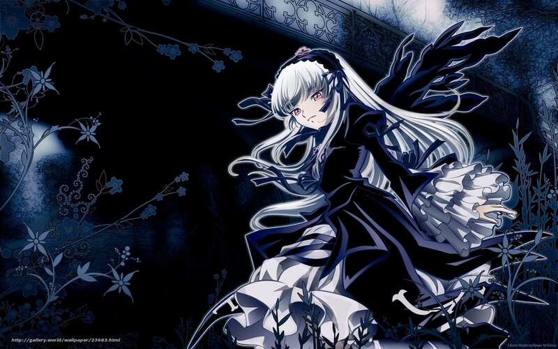 anime girl with white hair