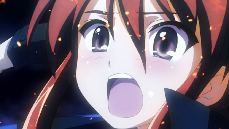 Anime Girl with Wide Eyes — Black, Dramatic