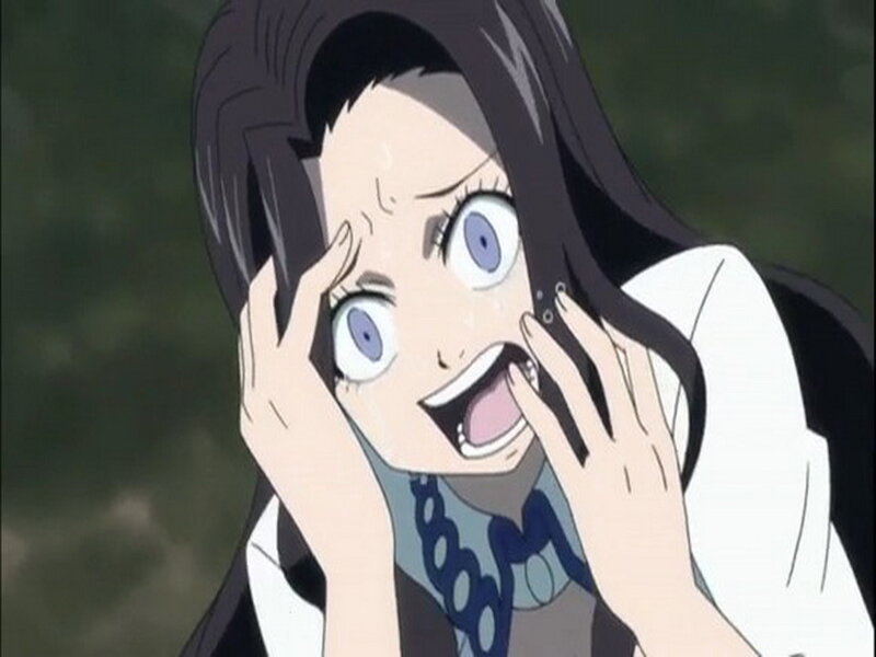 Anime Girl with Wide Eyes — Black