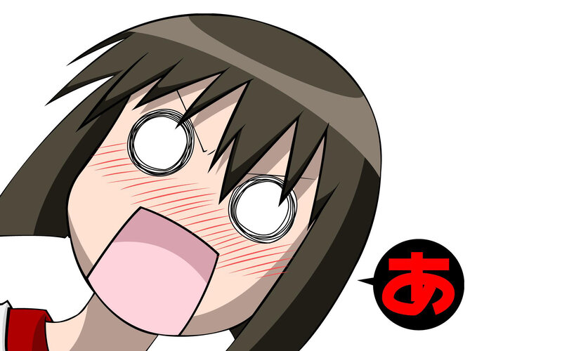 Anime Girl with Wide Eyes — Brown, Surprised, Manga