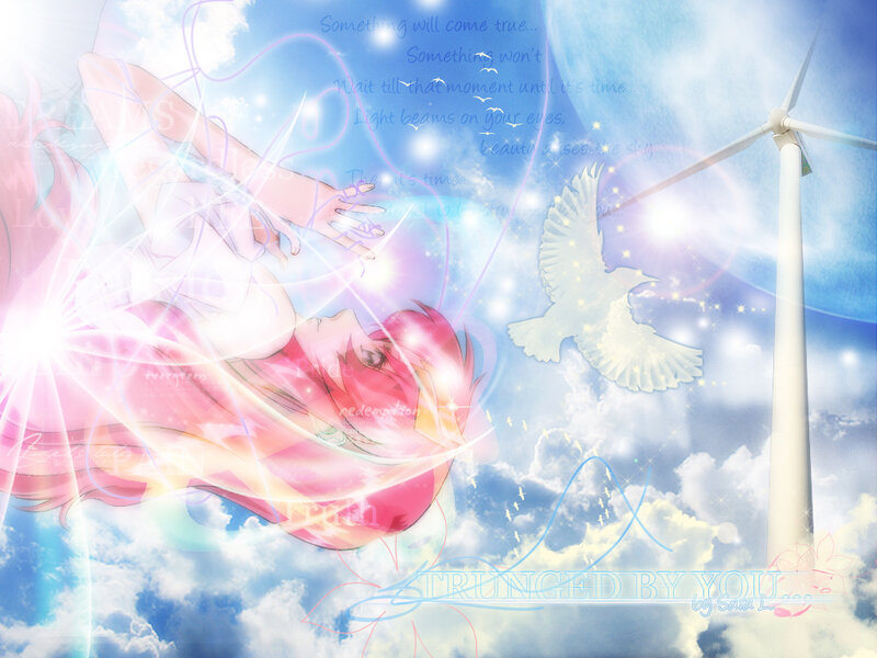 Anime girl with wind turbine