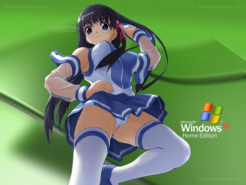 anime girl with windows xp