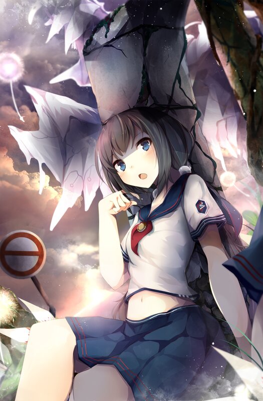 anime girl with wings