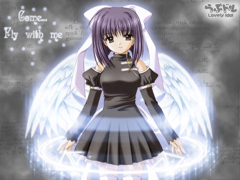 anime girl with wings
