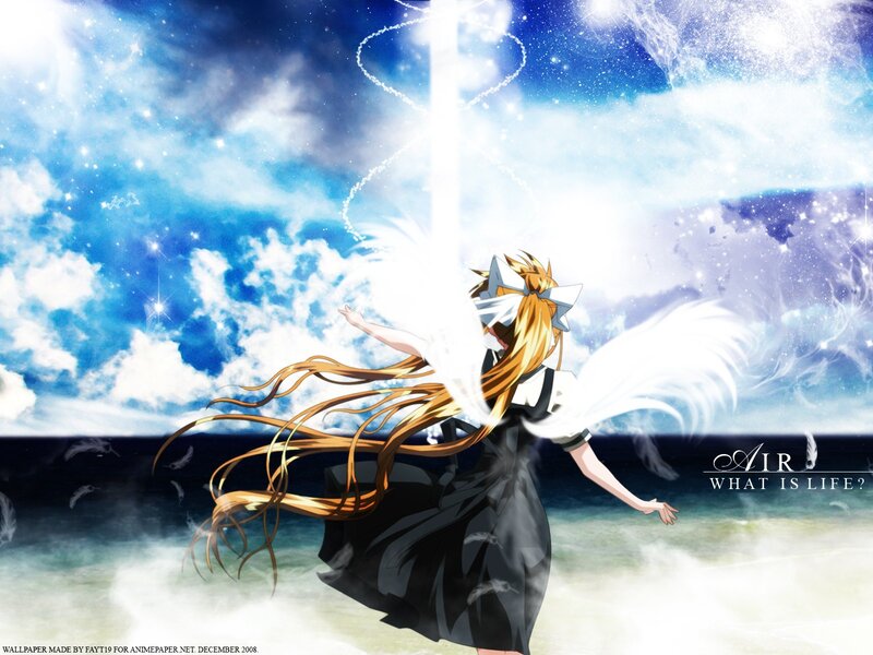 Anime girl with wings
