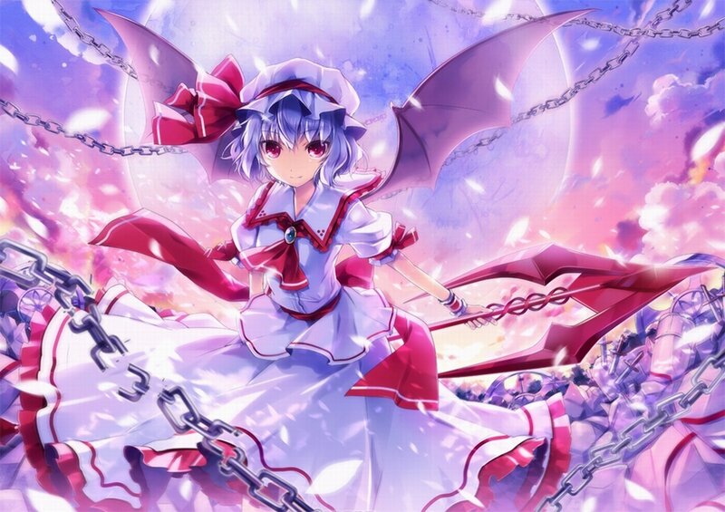 Anime girl with wings and chains