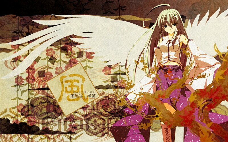 Anime girl with wings and flowers