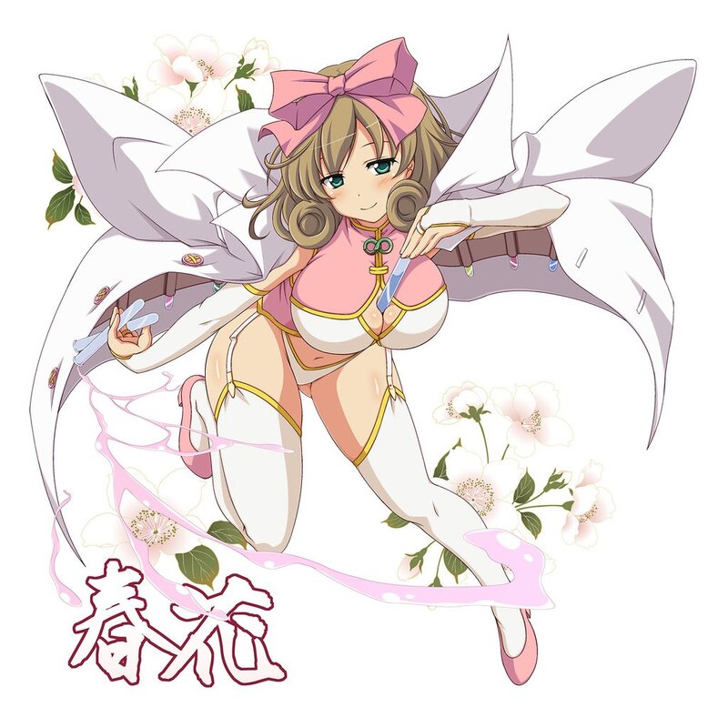 anime girl with wings and flowers