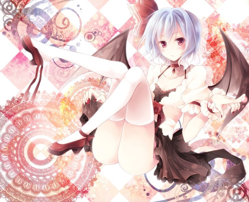 anime girl with wings and heels