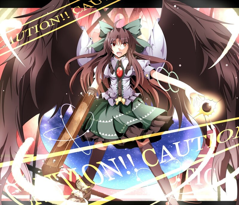 Anime girl with wings and staff