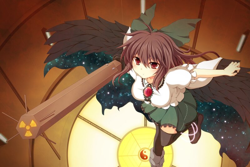 Anime girl with wings and sword