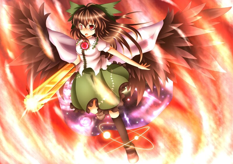 Anime girl with wings and sword