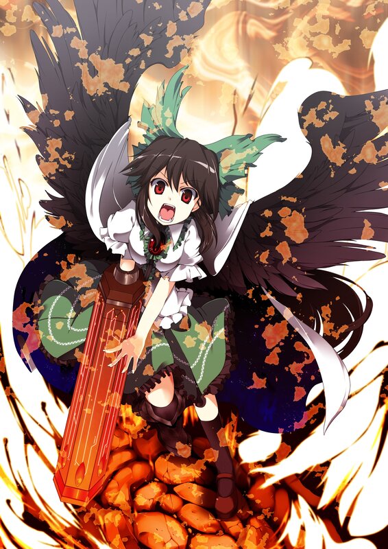 Anime girl with wings and sword