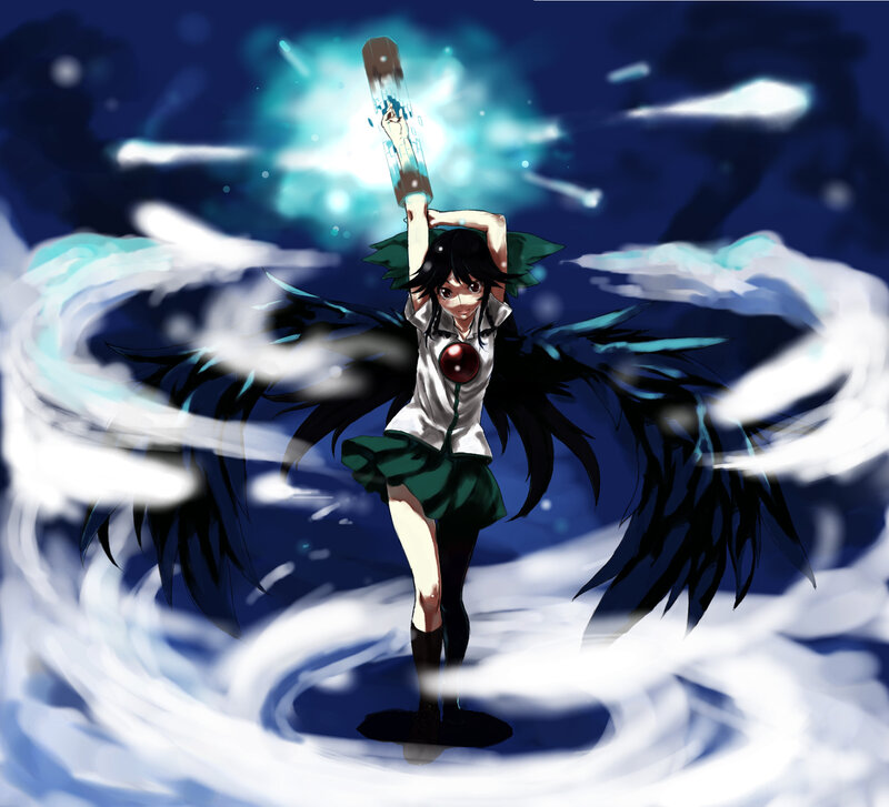 Anime girl with wings and sword