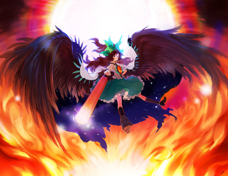 Anime girl with wings and sword