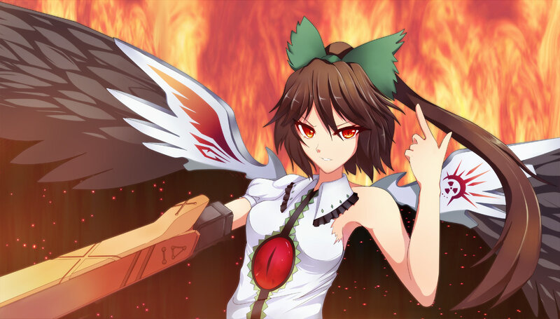 Anime girl with wings and sword