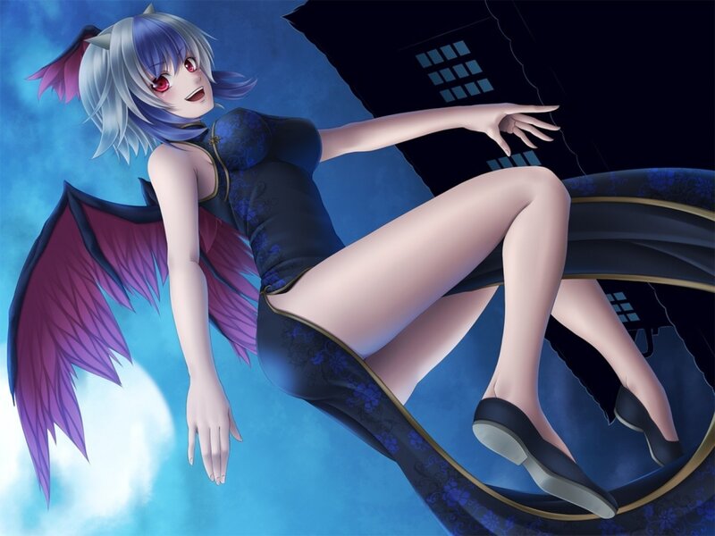 anime girl with wings and tail