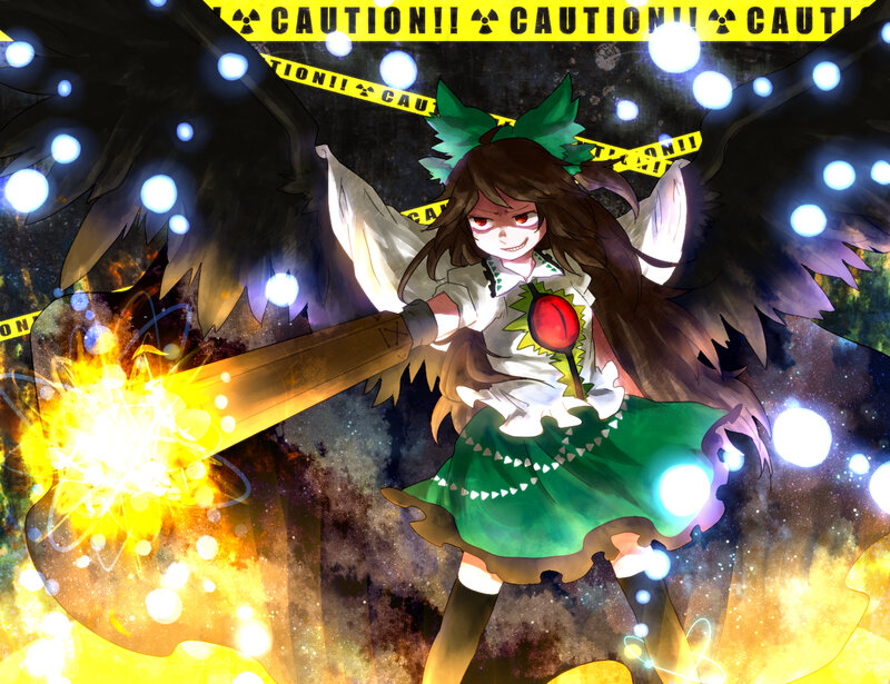 Anime girl with wings and weapon