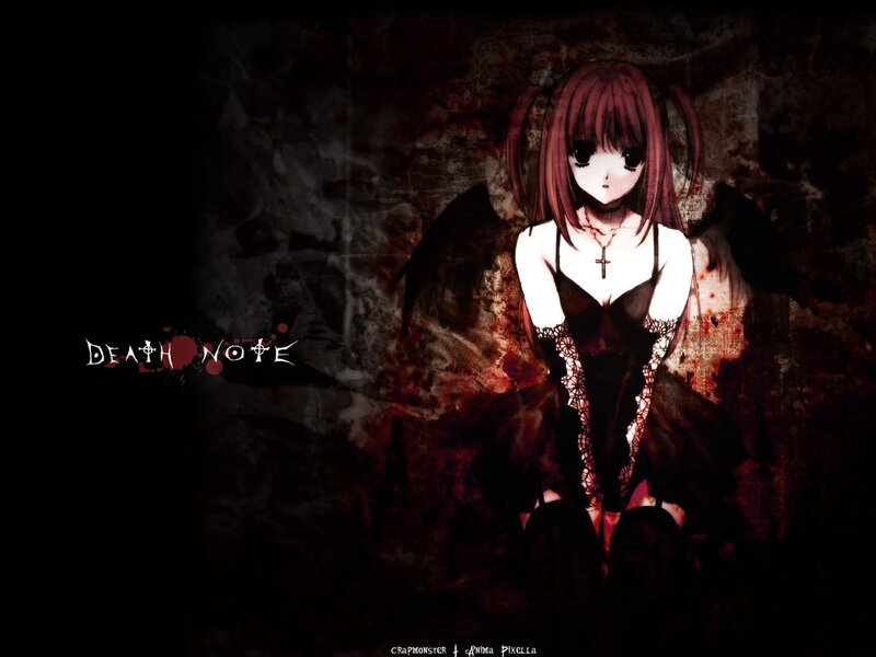 Anime Girl with Wings — Black, Dark, Dramatic, Night