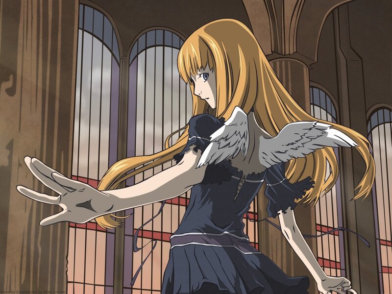 Anime Girl with Wings — Blonde