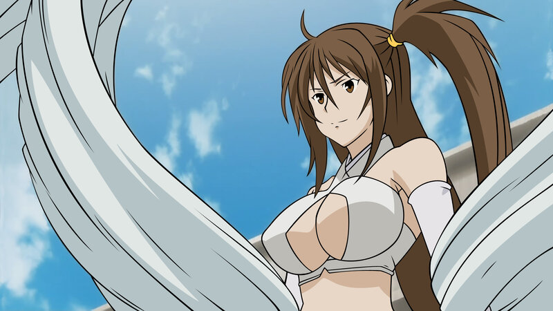 Anime Girl with Wings — Blue, Calm, Afternoon, Ponytail